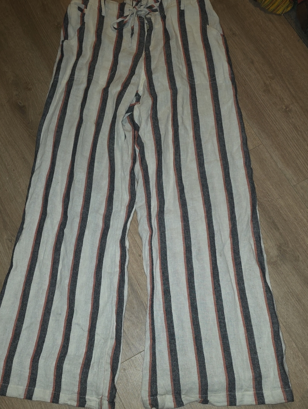 Just Living Vertical Stripe Wide-Leg Pants